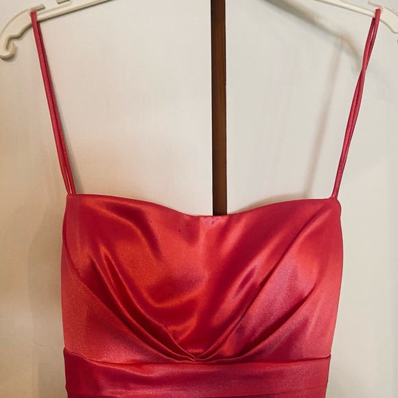 Satin pink prom dress - Picture 7 of 7